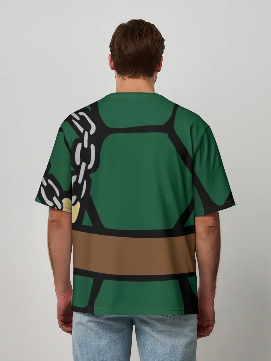 Мужская футболка оверсайз / Микеланджело Косплей