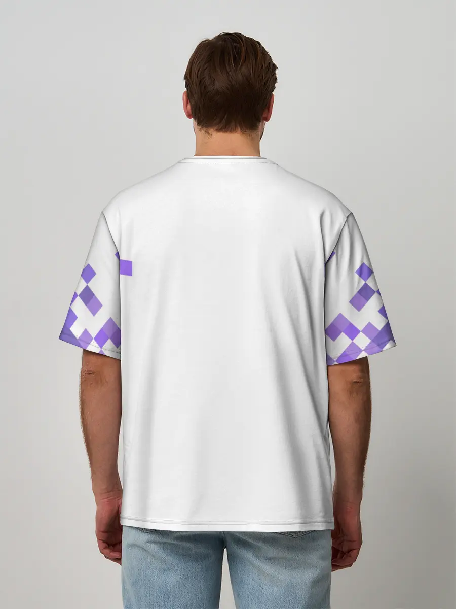 Мужская футболка оверсайз / Аниме пикселы