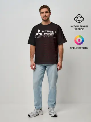 Мужская футболка оверсайз / MITSUBISHI / МИТСУБИСИ
