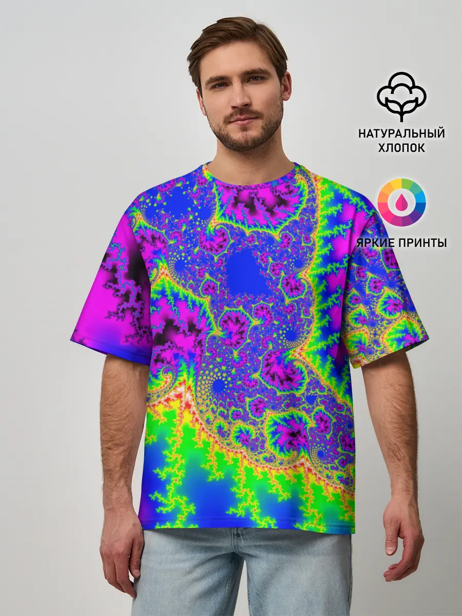 Мужская футболка оверсайз / NEON&ACID
