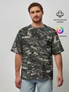 Мужская футболка оверсайз / Именной камуфляж. Лёха