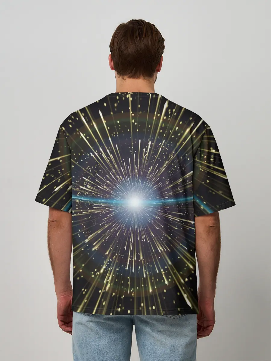 Мужская футболка оверсайз / Неоновые стрелы
