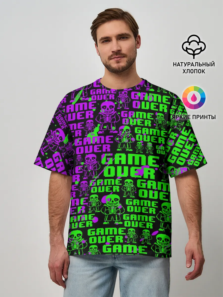 Мужская футболка оверсайз / UNDERTALE