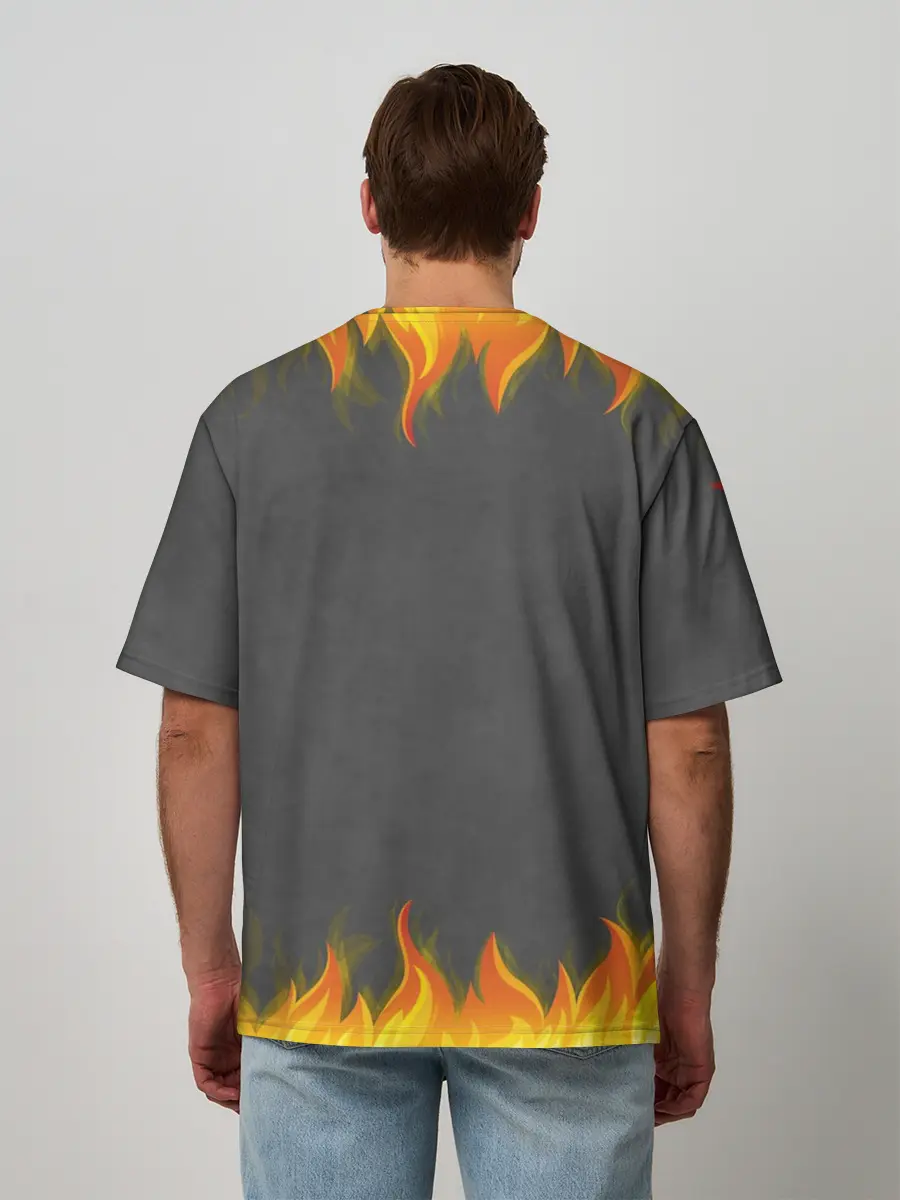 Мужская футболка оверсайз / Вызывайте пожарных, я огонь!