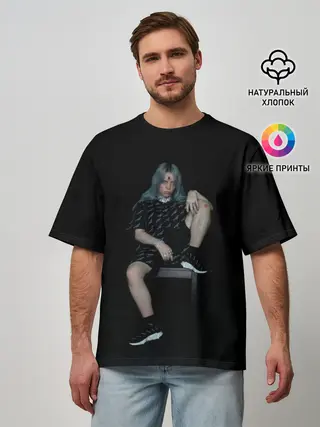 Мужская футболка оверсайз / Billie Eilish