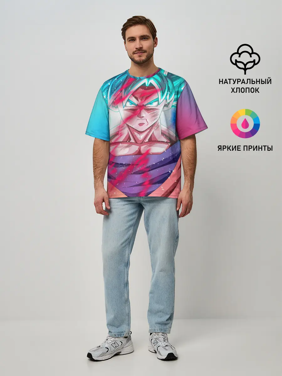 Мужская футболка оверсайз / Гоку