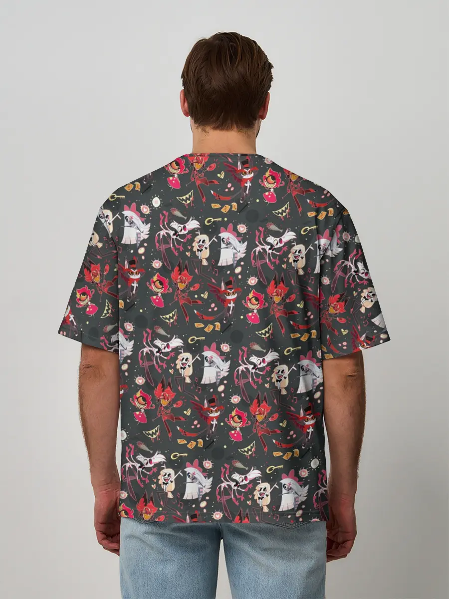 Мужская футболка оверсайз / Hazbin Hotel