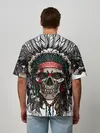 Мужская футболка оверсайз / Череп индейца