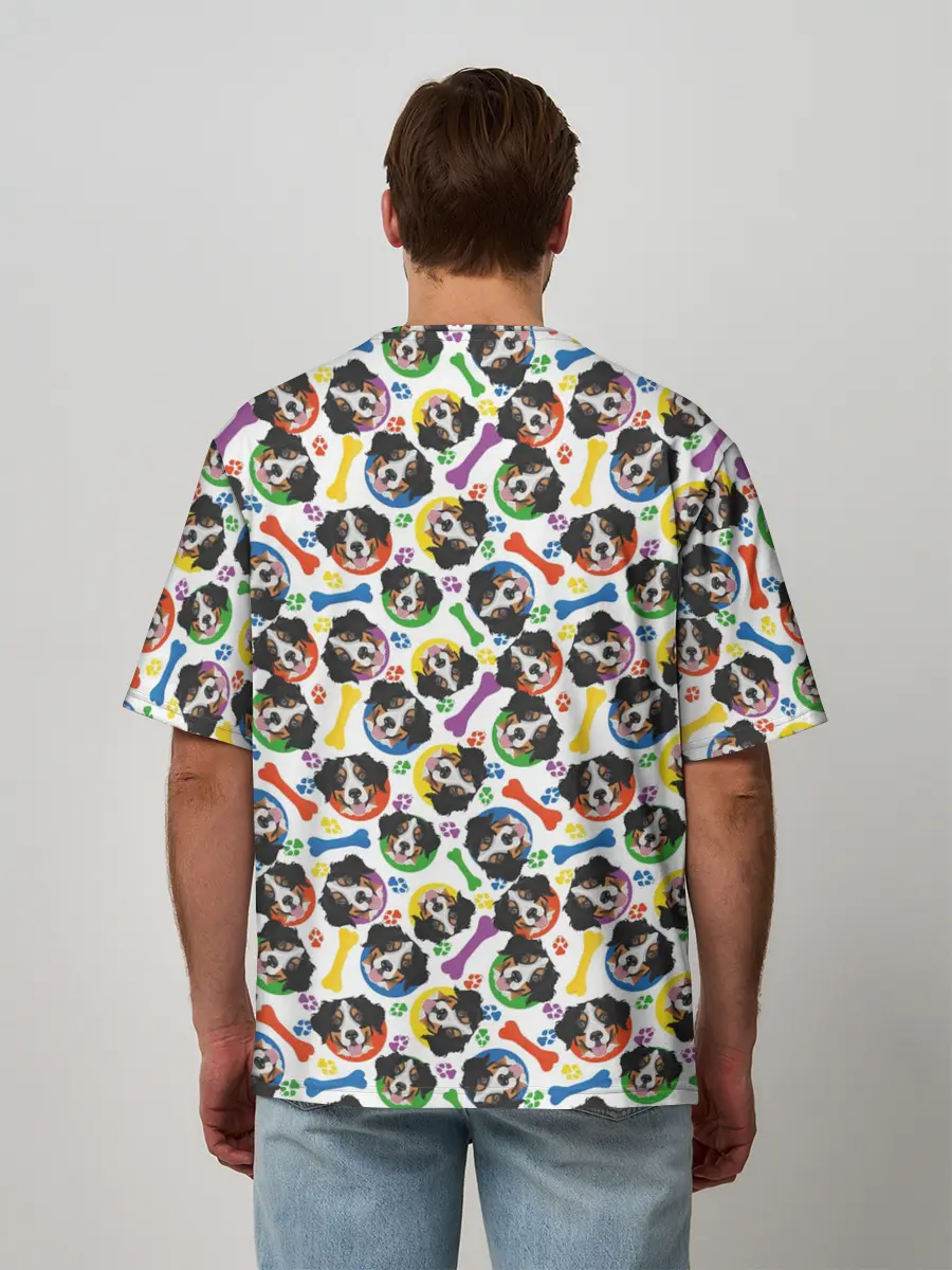 Мужская футболка оверсайз / Бернский Зенненхунд