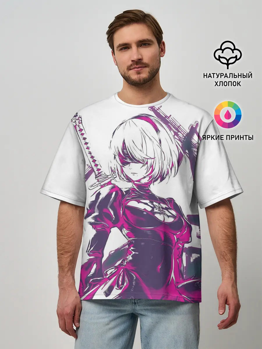 Мужская футболка оверсайз / 2B | NEON | НЕОН