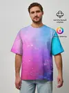 Мужская футболка оверсайз / Абстракция Блеск Градиент