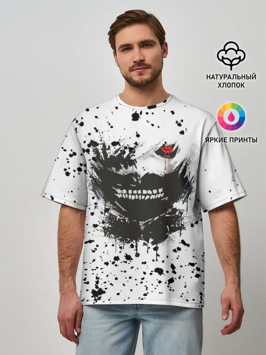 Мужская футболка оверсайз / Kaneki Ken