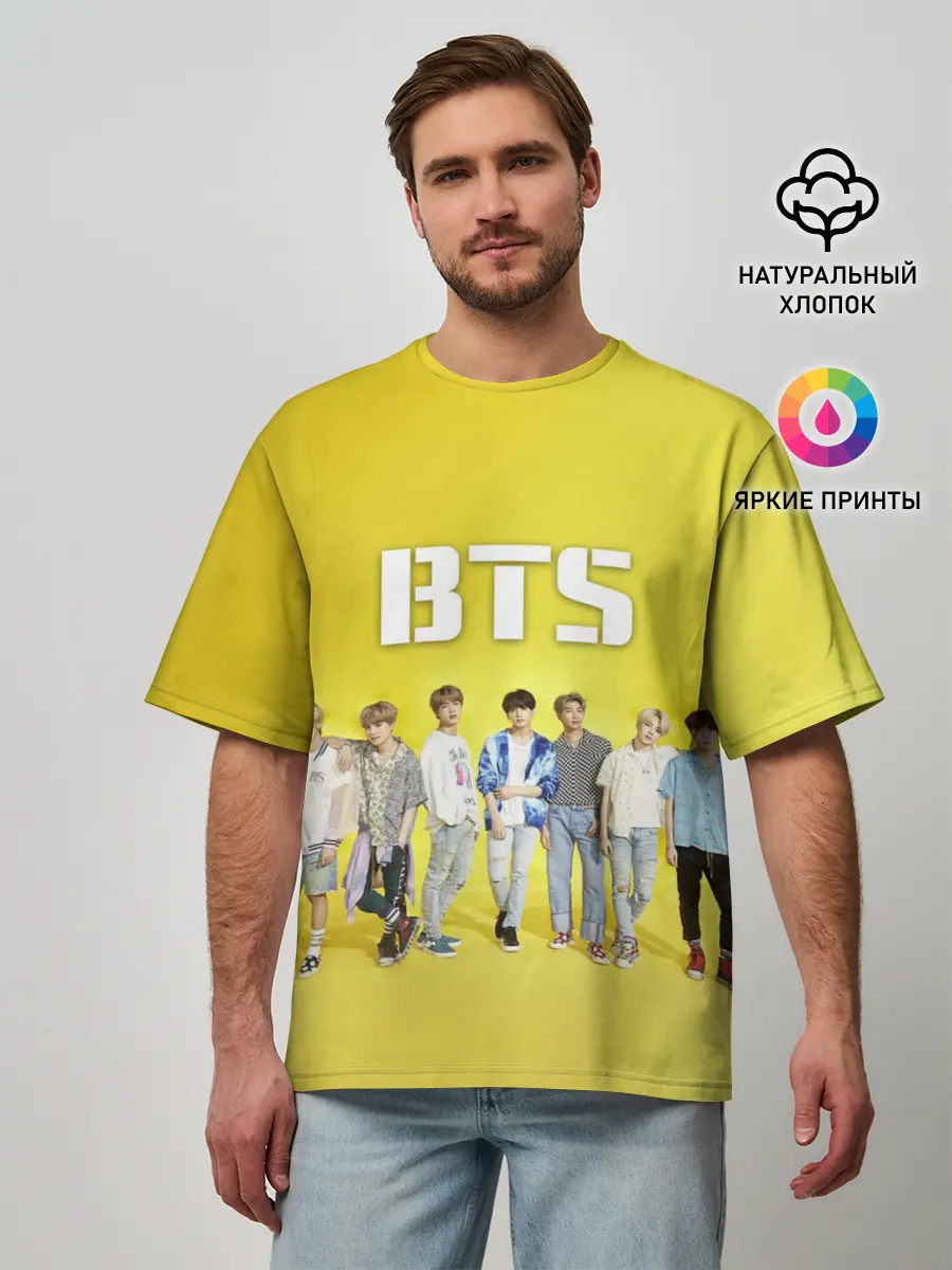 Мужская футболка оверсайз / BTS