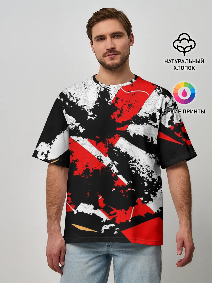 Мужская футболка оверсайз / DARK SIDE1.0