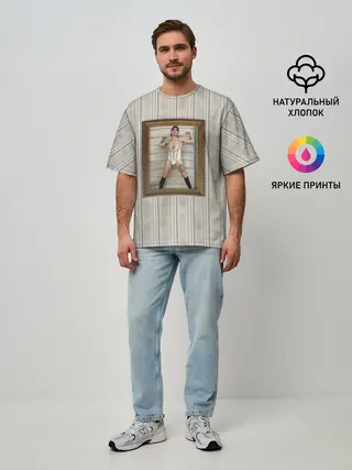 Мужская футболка оверсайз / Damiano David in swimsuit