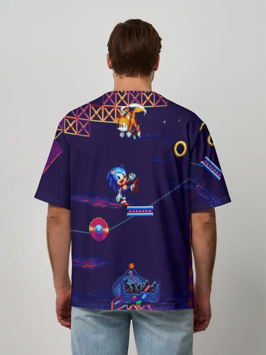 Мужская футболка оверсайз / SONIC