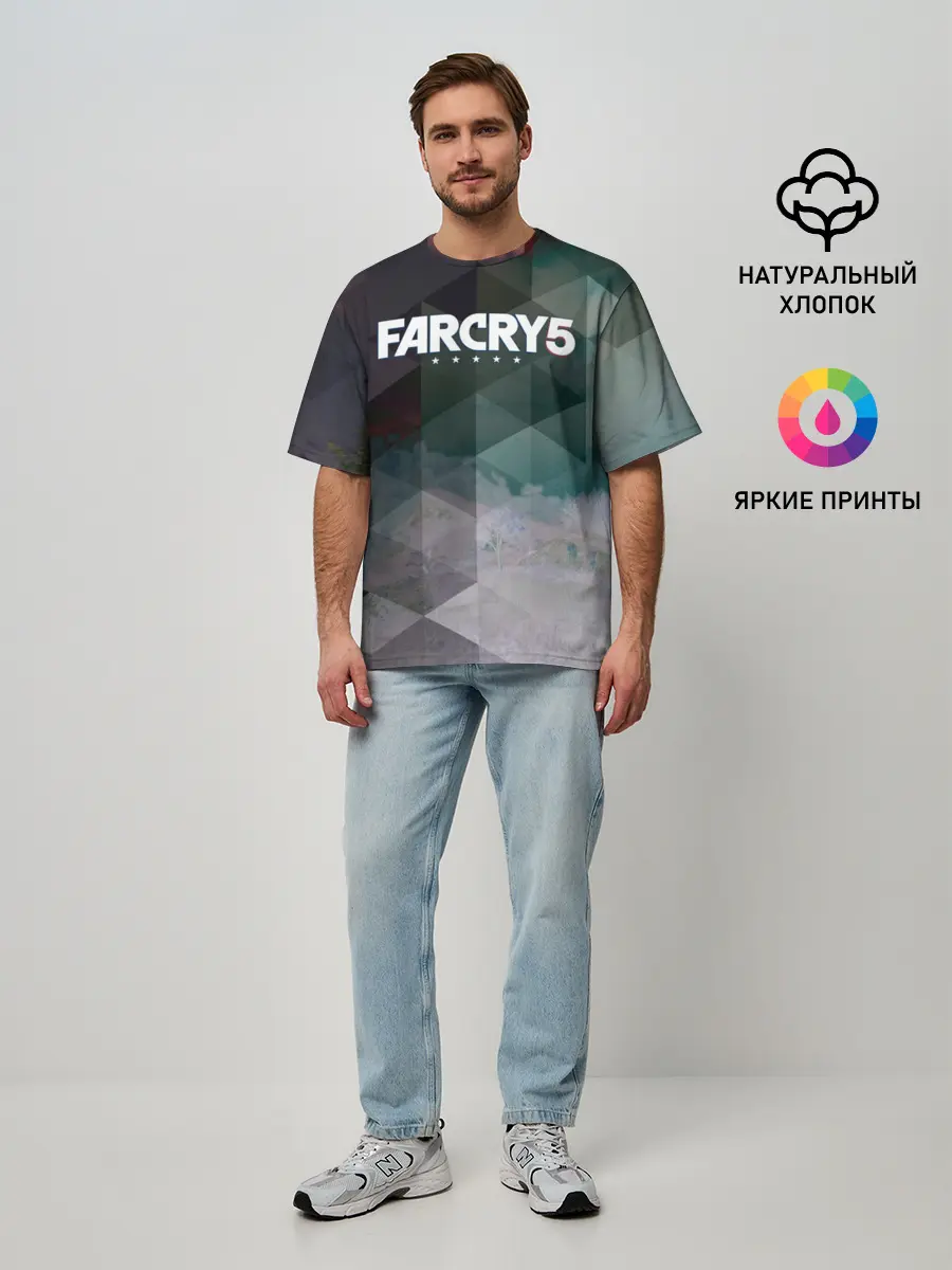 Мужская футболка оверсайз / FarCry polygon