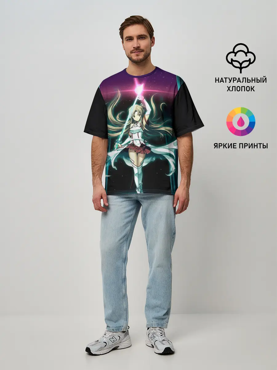 Мужская футболка оверсайз / Yuuki Asuna