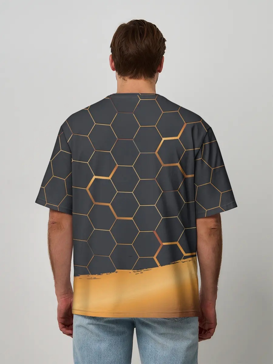 Мужская футболка оверсайз / So damn FINE | Neon Steel