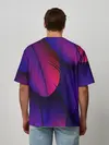 Мужская футболка оверсайз / Фиолетовые Перья