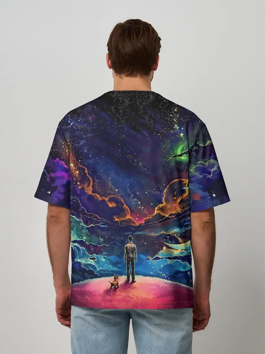 Мужская футболка оверсайз / Космос