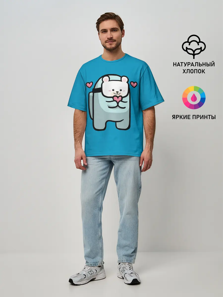 Мужская футболка оверсайз / Nyan Cat