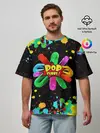 Мужская футболка оверсайз / Pop Tubes, поп трубка pop it