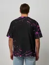 Мужская футболка оверсайз / Кира джоджо фиолетовые брызги