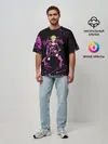 Мужская футболка оверсайз / Кира джоджо фиолетовые брызги