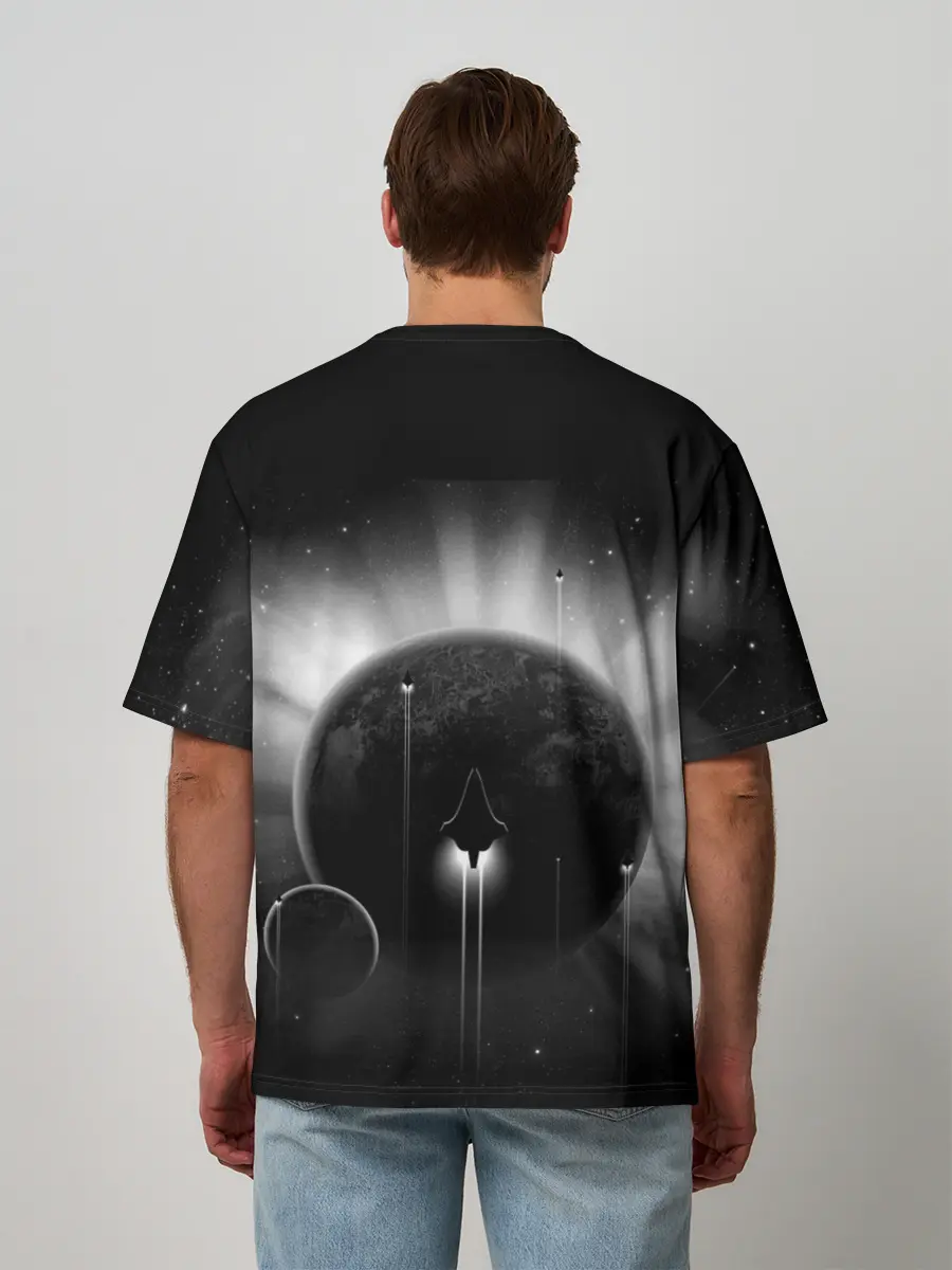 Мужская футболка оверсайз / Space X
