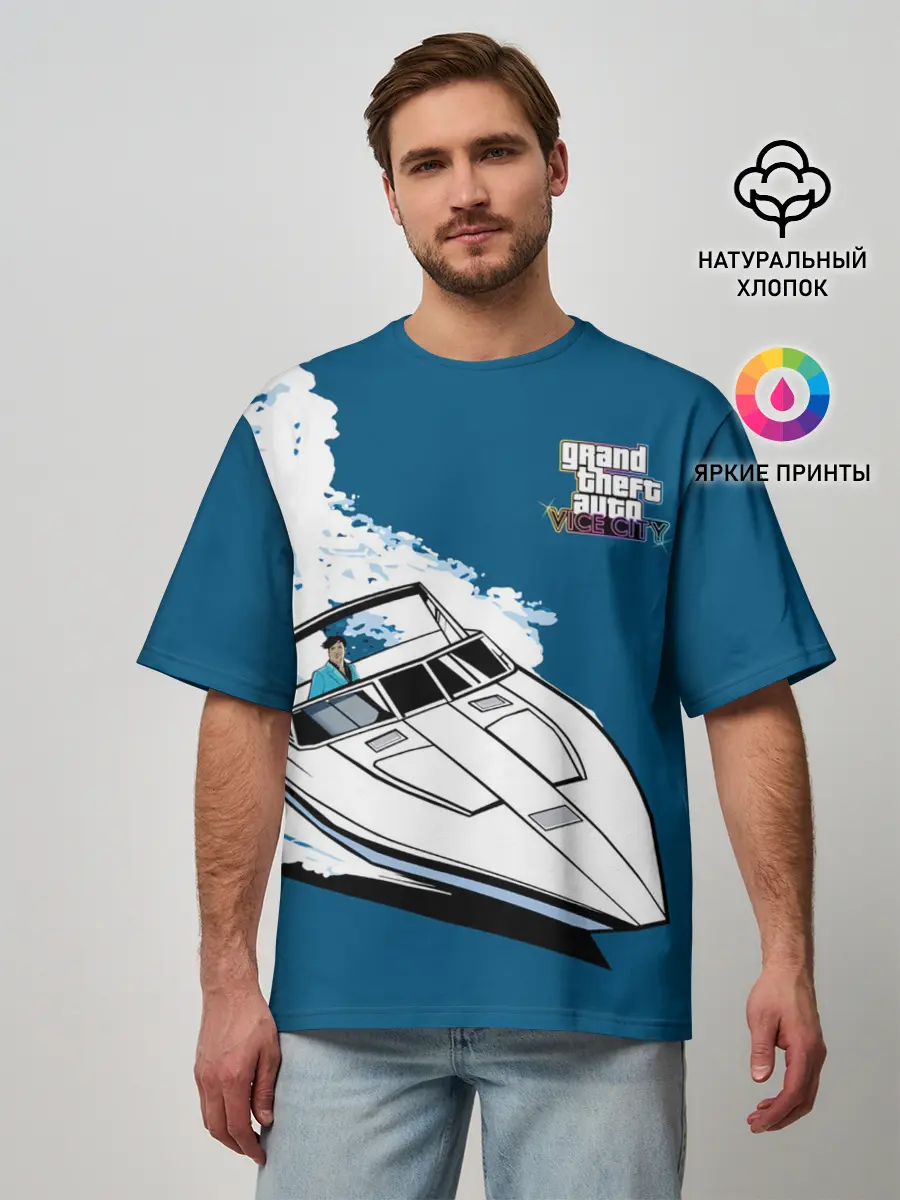 Мужская футболка оверсайз / Tommy on board