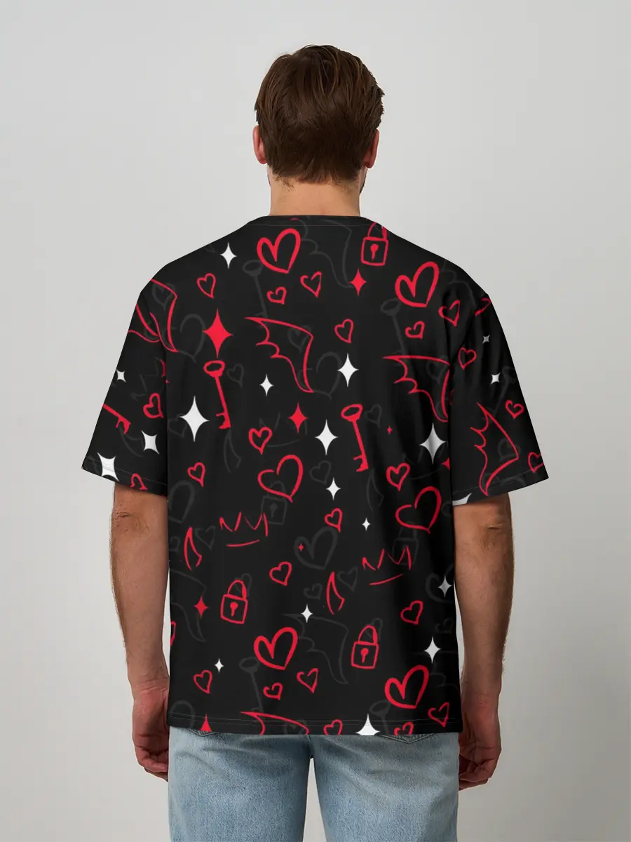 Мужская футболка оверсайз / ОТЕЛЬ ХАЗБИН АЛАСТОР