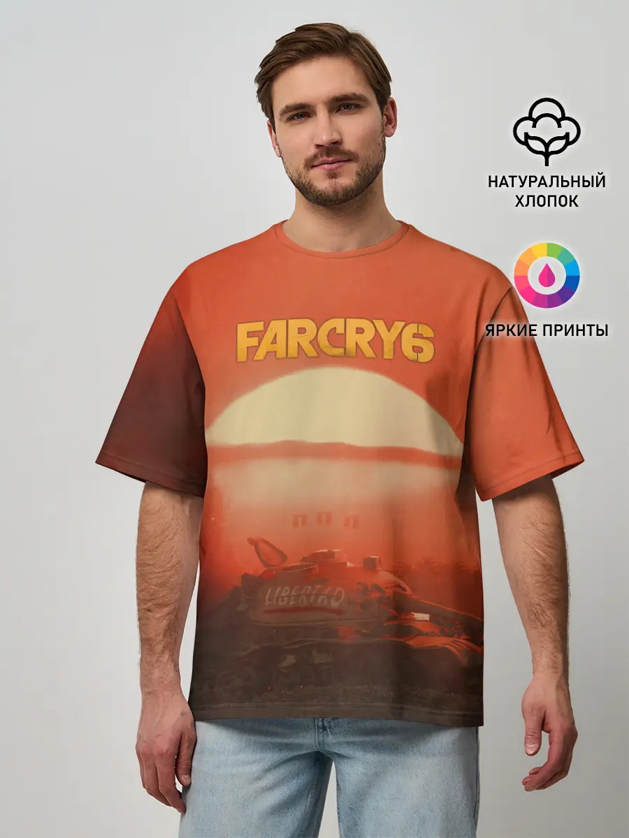 Мужская футболка оверсайз / Far Cry 6 - Libertad