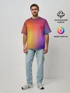 Мужская футболка оверсайз / Abstract gradient colors