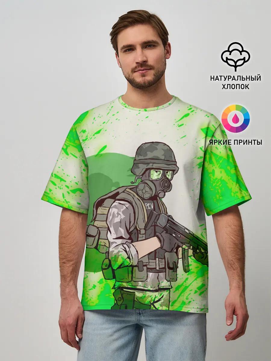 Мужская футболка оверсайз / Opposing Force | HL