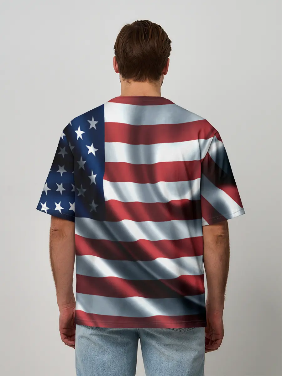 Мужская футболка оверсайз / Символика Америки