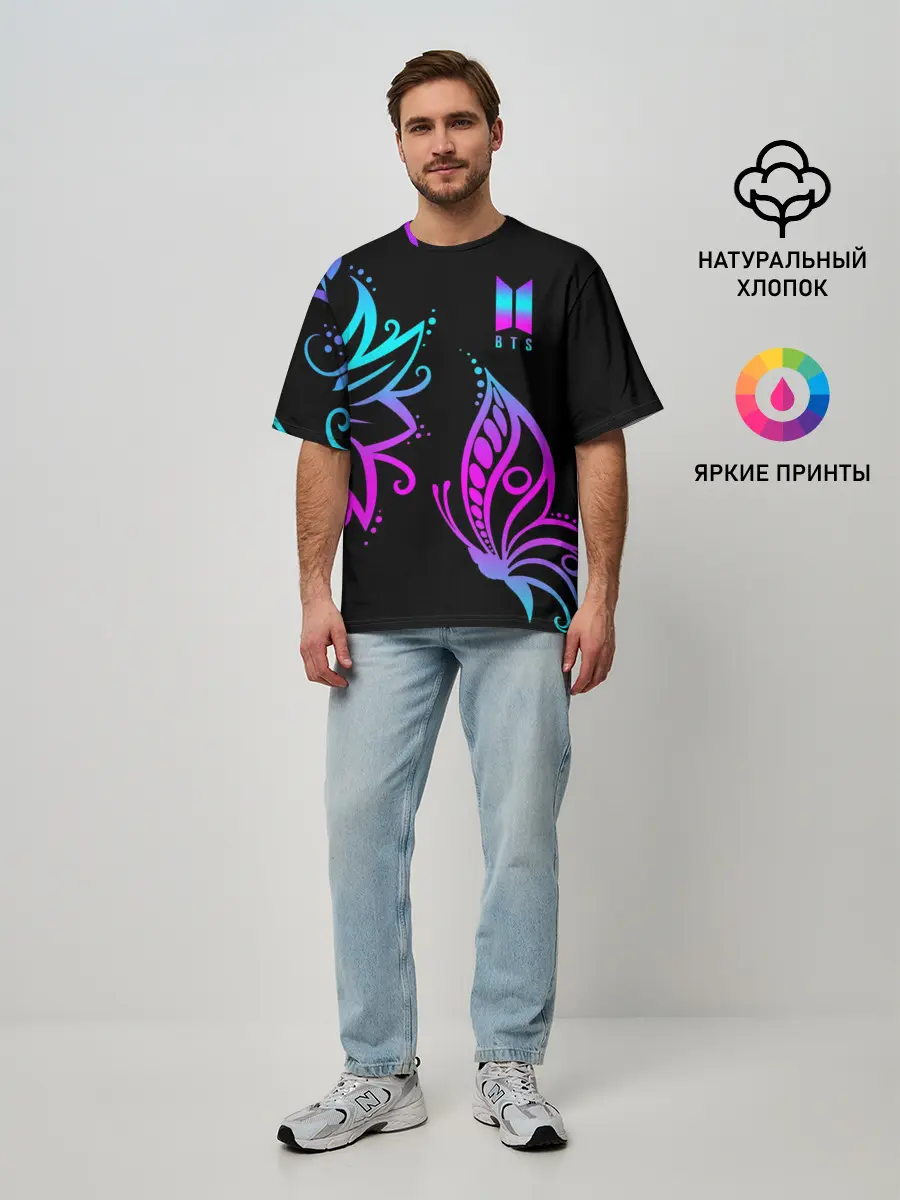 Мужская футболка оверсайз / BTS