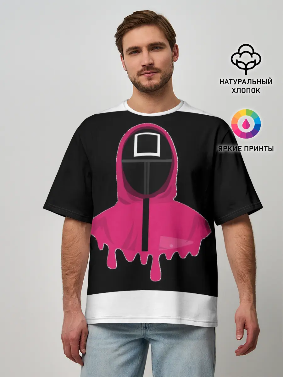 Мужская футболка оверсайз / Игра в кальмара - Squid game