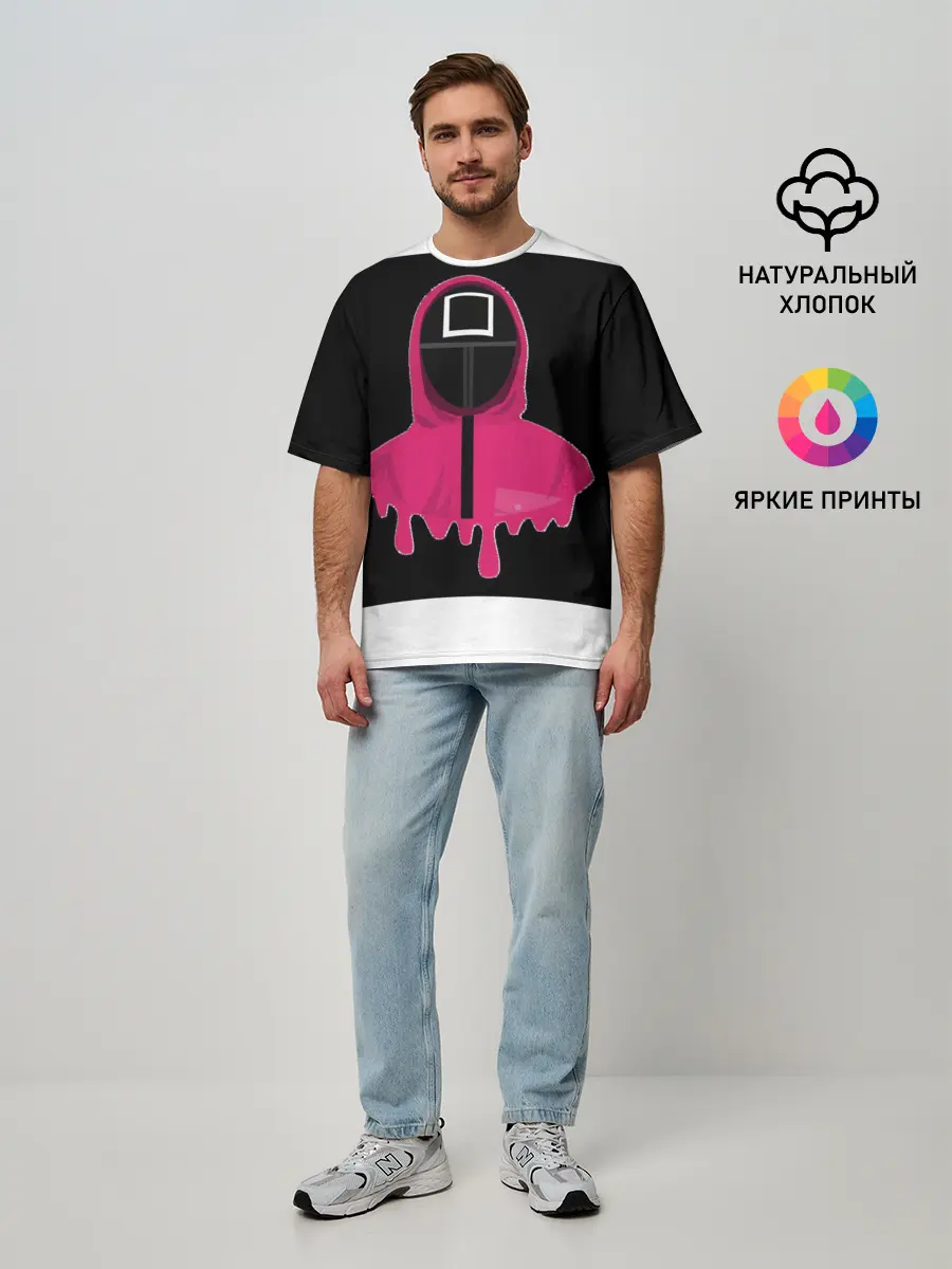 Мужская футболка оверсайз / Игра в кальмара - Squid game