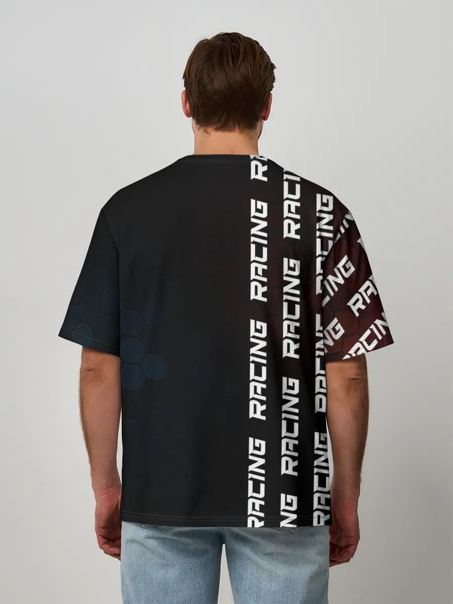 Мужская футболка оверсайз / BMW - Racing