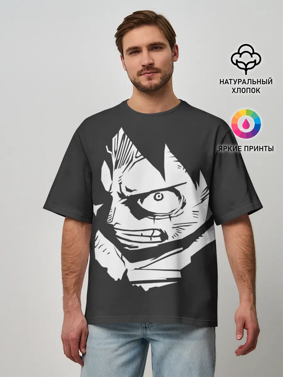 Мужская футболка оверсайз / Злой One piece