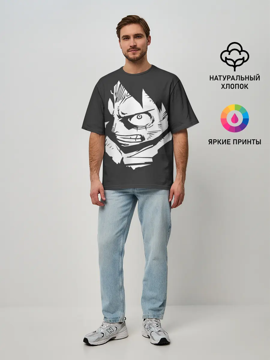 Мужская футболка оверсайз / Злой One piece