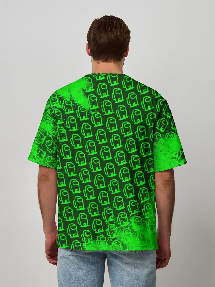 Мужская футболка оверсайз / AMONG US / АМОНГ АС