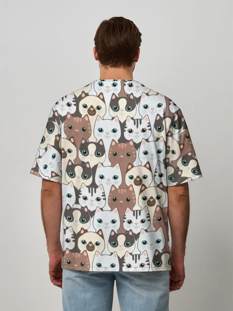 Мужская футболка оверсайз / Животные.