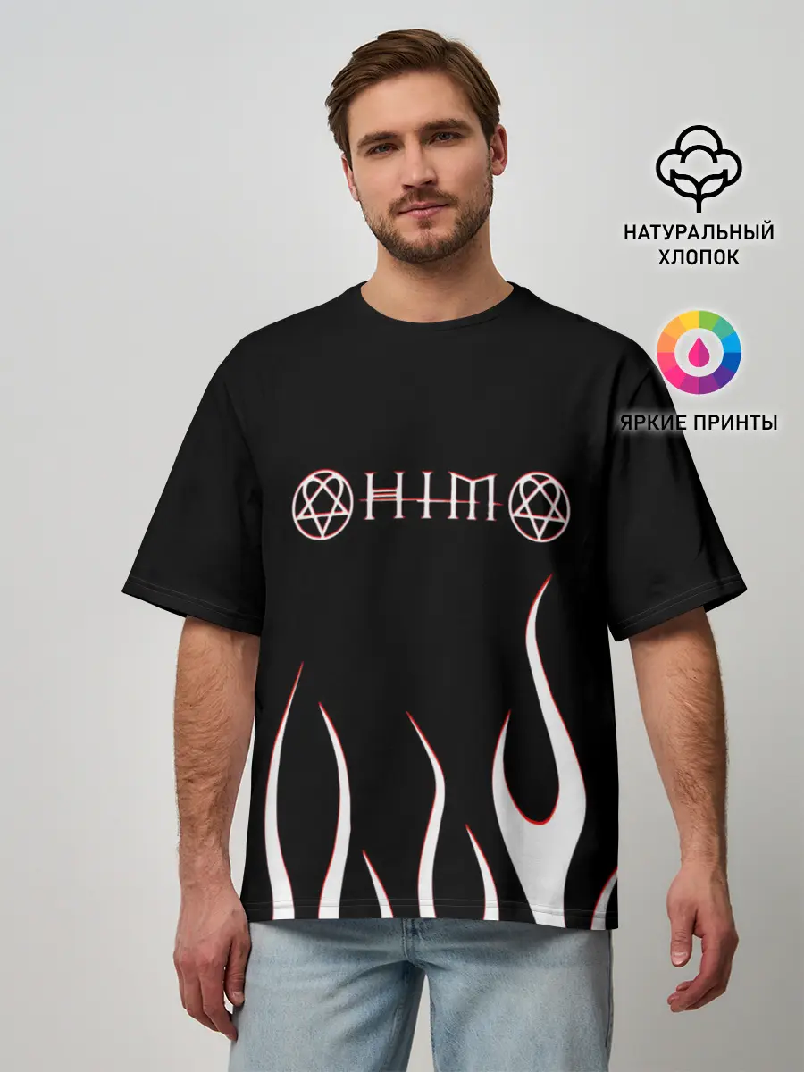 Мужская футболка оверсайз / HIM.