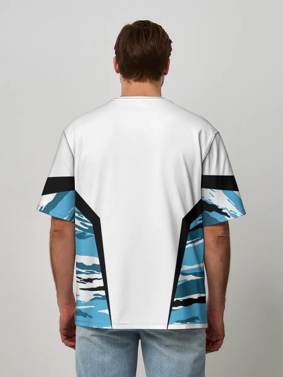 Мужская футболка оверсайз / ВМФ России камуфляж