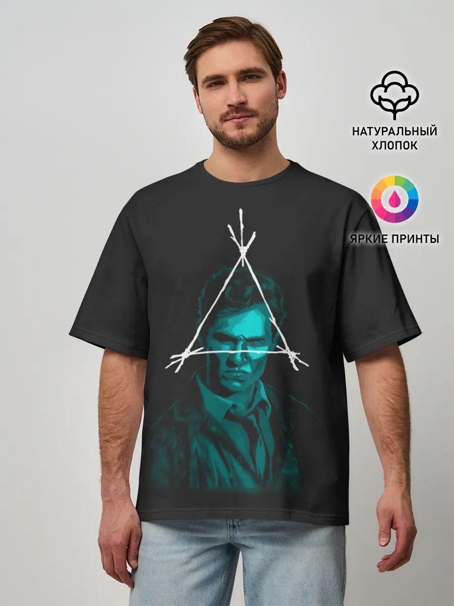 Мужская футболка оверсайз / Настоящий детектив