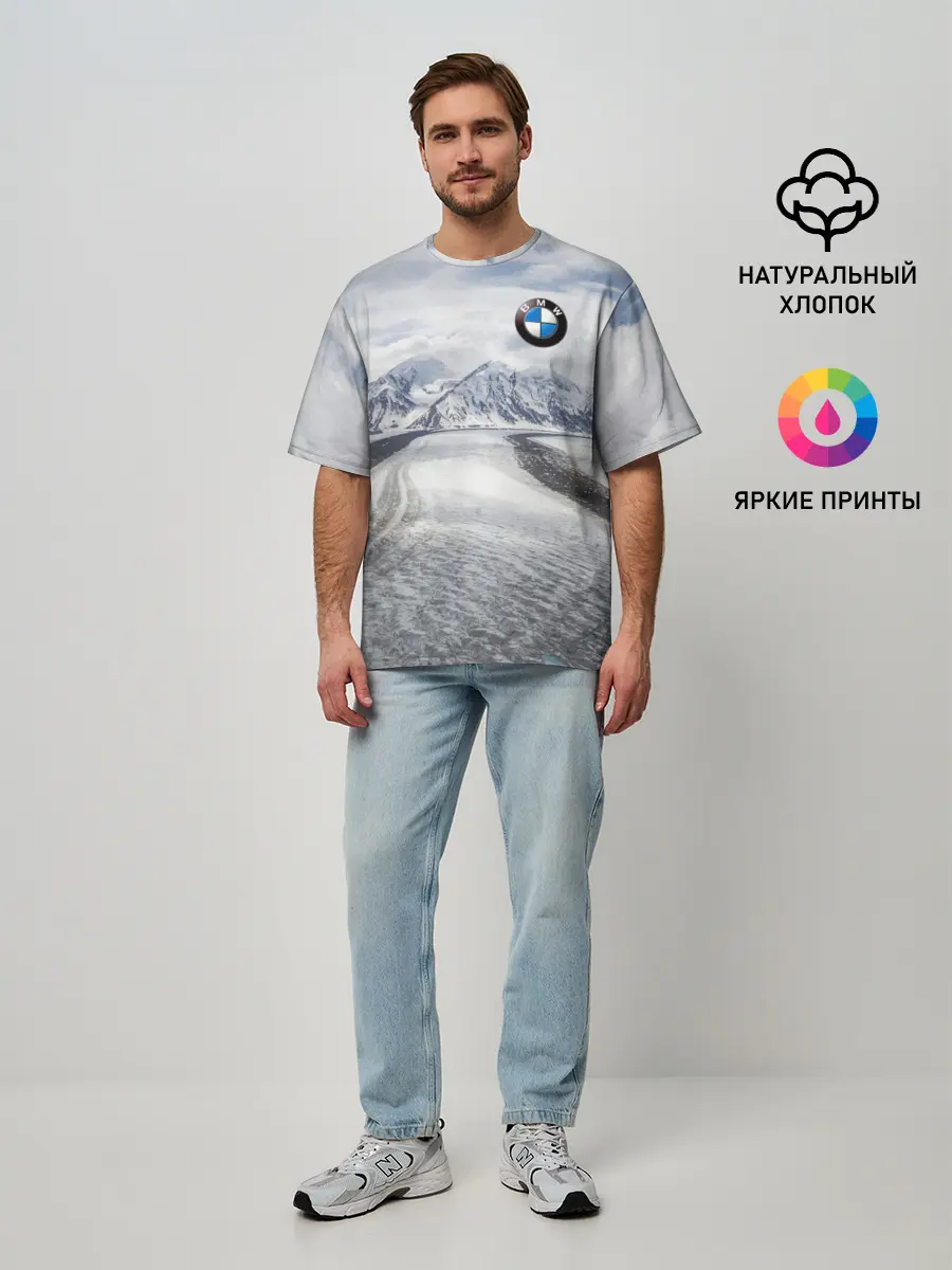 Мужская футболка оверсайз / BMW