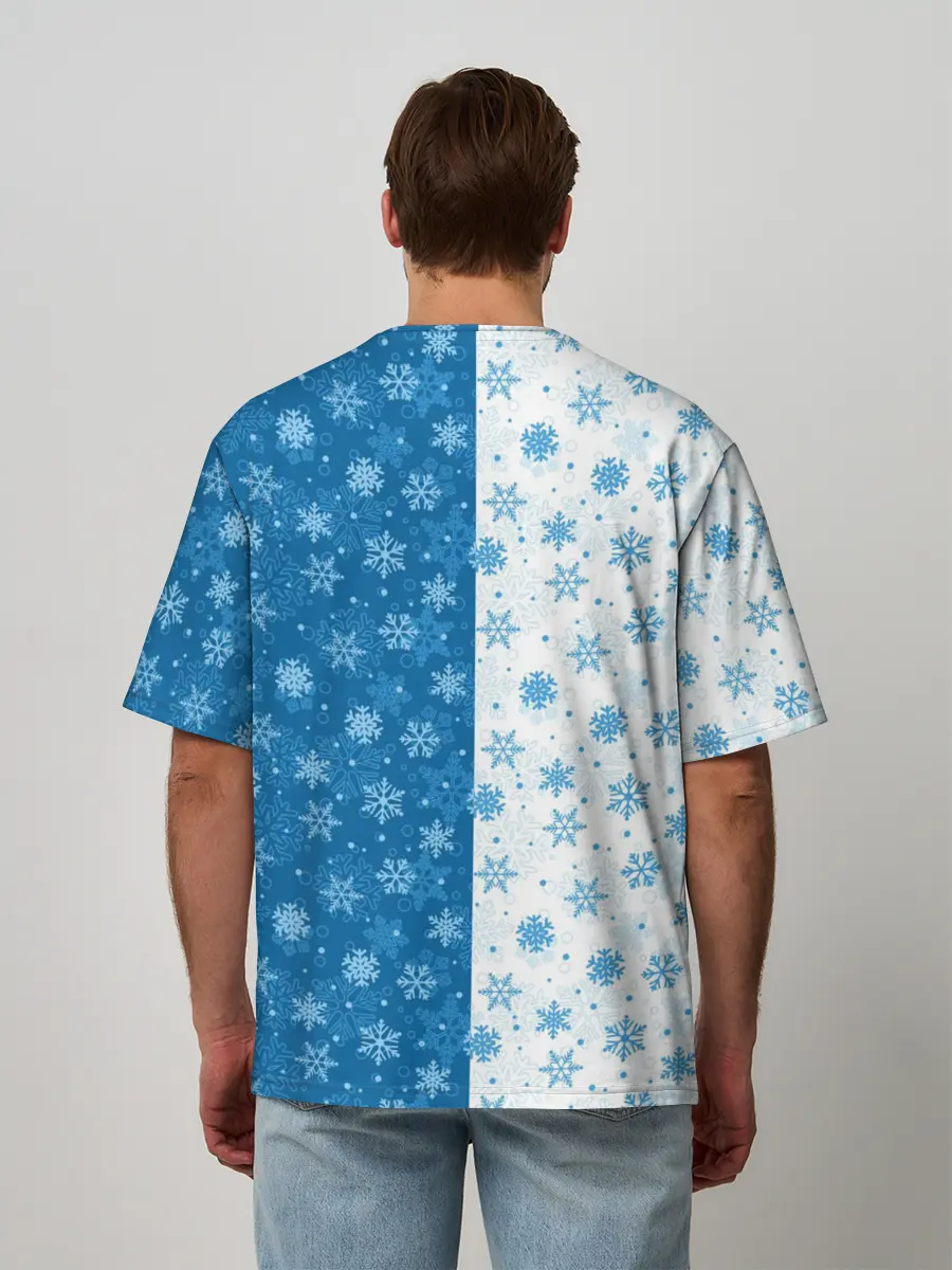 Мужская футболка оверсайз / С Новым Годом