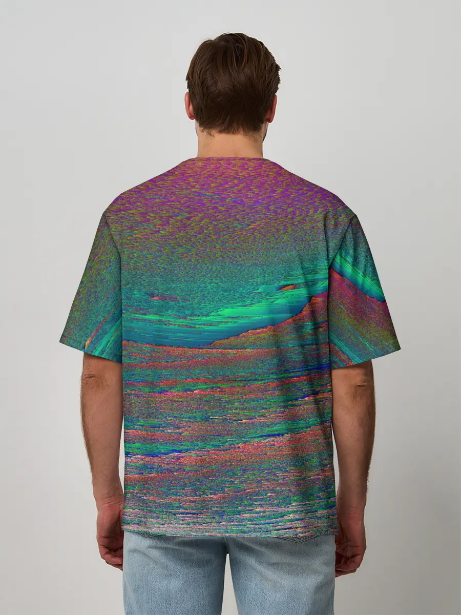 Мужская футболка оверсайз / ГЛИТЧ | ПОМЕХИ